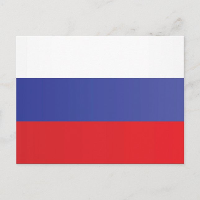 Cartão Postal Bandeira da Rússia (Frente)