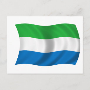 Cartão Postal Bandeira da Serra Leoa