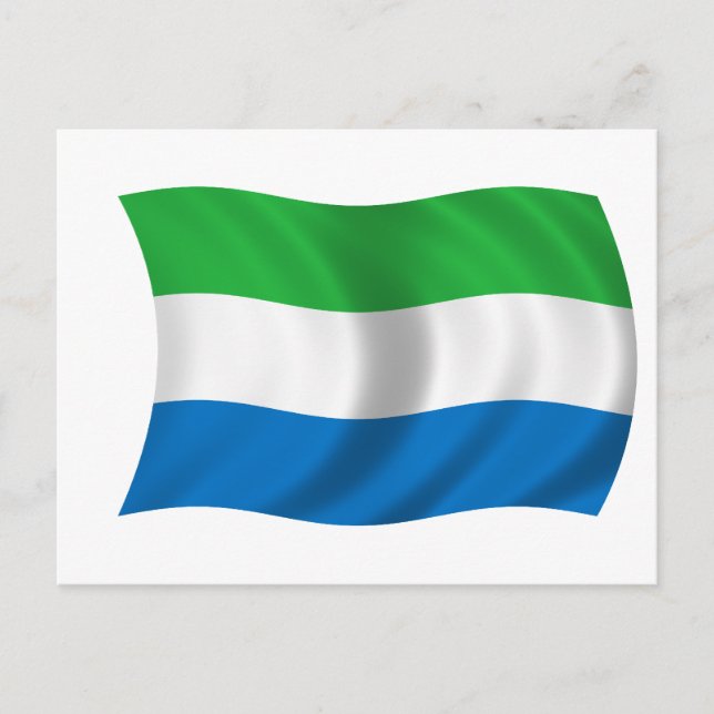 Cartão Postal Bandeira da Serra Leoa (Frente)