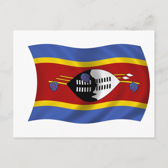 Cartão Postal Bandeira da Suazilândia (Frente)