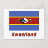 Bandeira da Suazilândia com Nome