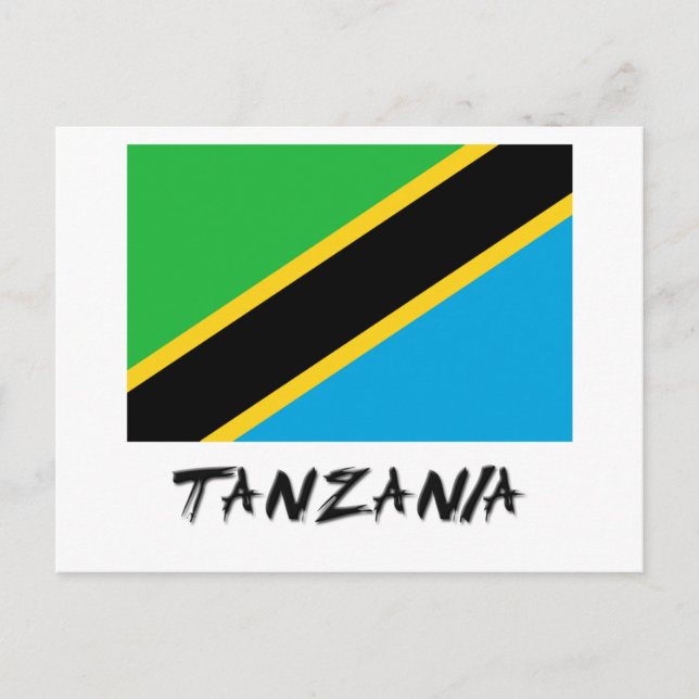 Cartão Postal Bandeira da Tanzânia (Frente)