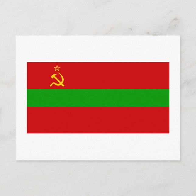 Cartão Postal Bandeira da Transnístria (Frente)