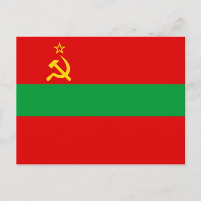 Cartão Postal Bandeira da Transnístria (Frente)