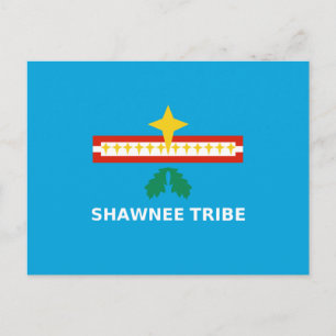 Cartão Postal Bandeira da Tribo Shawnee de Oklahoma