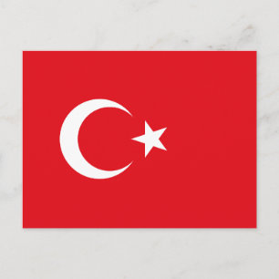 Cartão Postal Bandeira da Turquia
