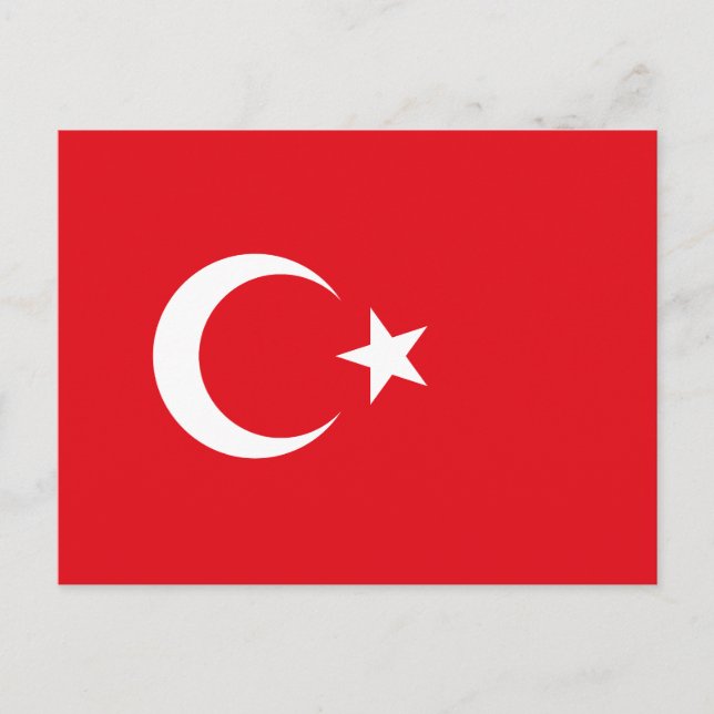 Cartão Postal Bandeira da Turquia (Frente)