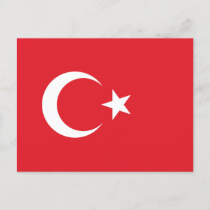 Cartão Postal Bandeira da Turquia