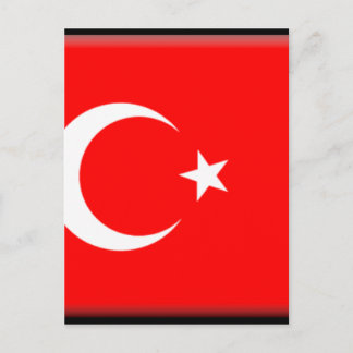 Cartão Postal Bandeira da Turquia