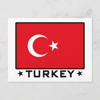 Cartão Postal Bandeira da Turquia