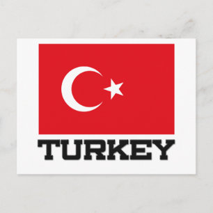 Cartão Postal Bandeira da Turquia