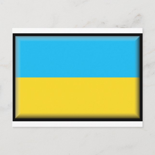 Cartão Postal Bandeira da Ucrânia (Frente)