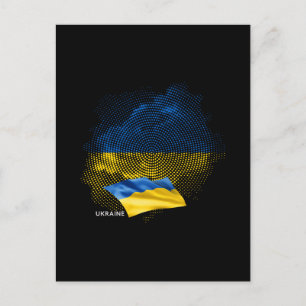 Cartão Postal bandeira da Ucrânia