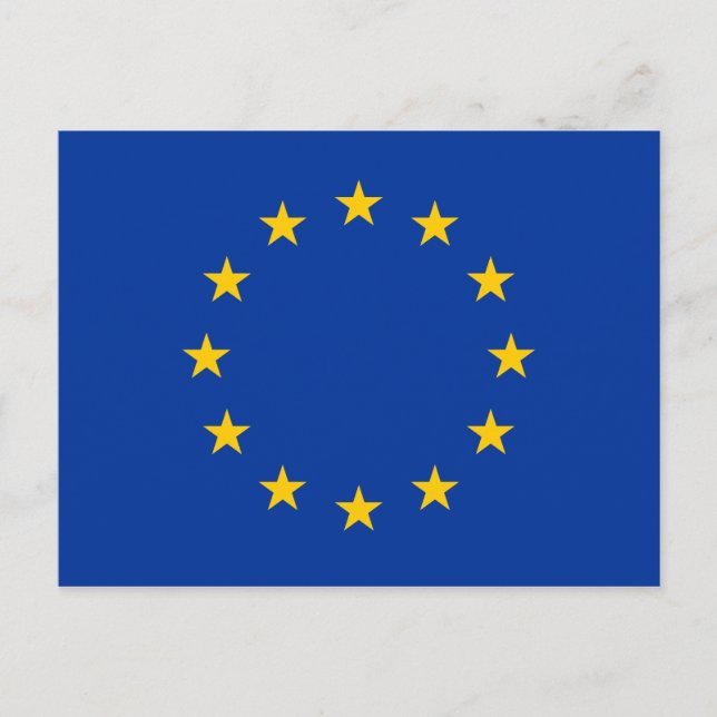 Cartão Postal Bandeira da União Europeia (Frente)