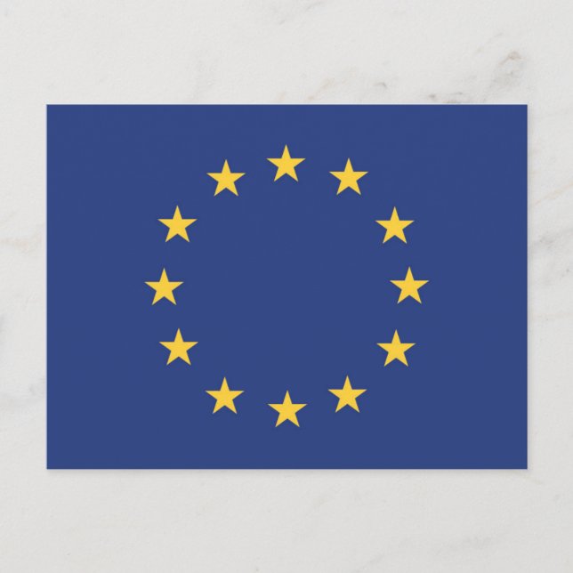 Cartão Postal Bandeira da União Europeia (Frente)