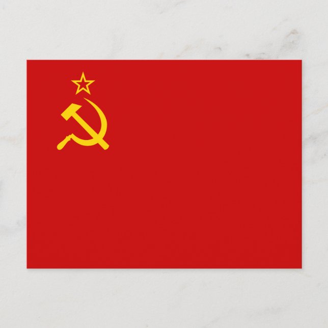 Cartão Postal Bandeira da União Soviética (Frente)