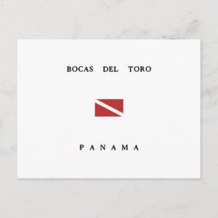 Cartão Postal Bandeira da unidade de mergulho Bocas Del Toro Pan