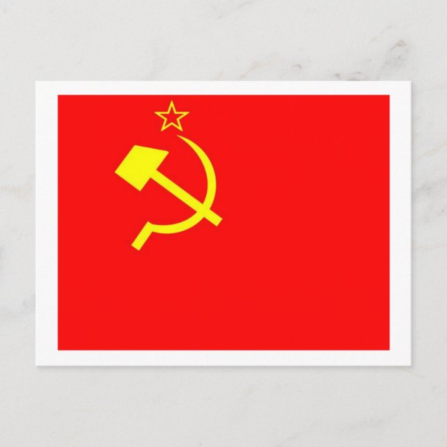 Cartão Postal Bandeira da URSS (Frente)