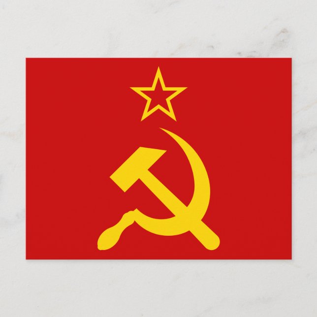 Cartão Postal Bandeira da URSS - Bandeira da União Soviética (Frente)