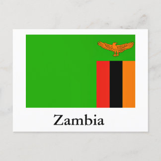 Cartão Postal Bandeira da Zâmbia