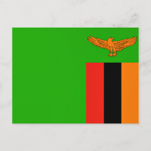 Cartão Postal Bandeira da Zâmbia