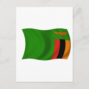 Cartão Postal Bandeira da Zâmbia