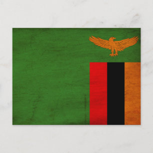Cartão Postal Bandeira da Zâmbia