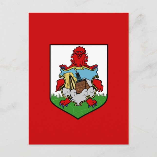 Cartão Postal bandeira das Bermudas (Frente)