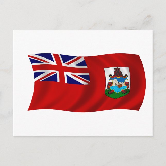 Cartão Postal Bandeira das Bermudas (Frente)