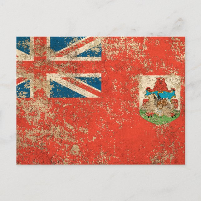 Cartão Postal Bandeira das Bermudas com Grande Idade (Frente)