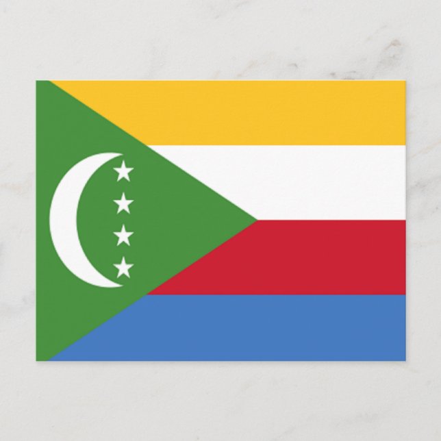 Cartão Postal Bandeira das Comores (Frente)