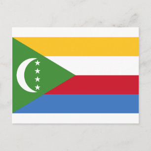 Cartão Postal Bandeira das Comores Baixo Custo!