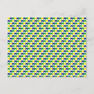 Cartão Postal Bandeira das cores brasileiras