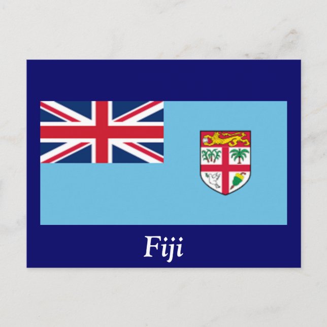 Cartão Postal Bandeira das Fiji (Frente)