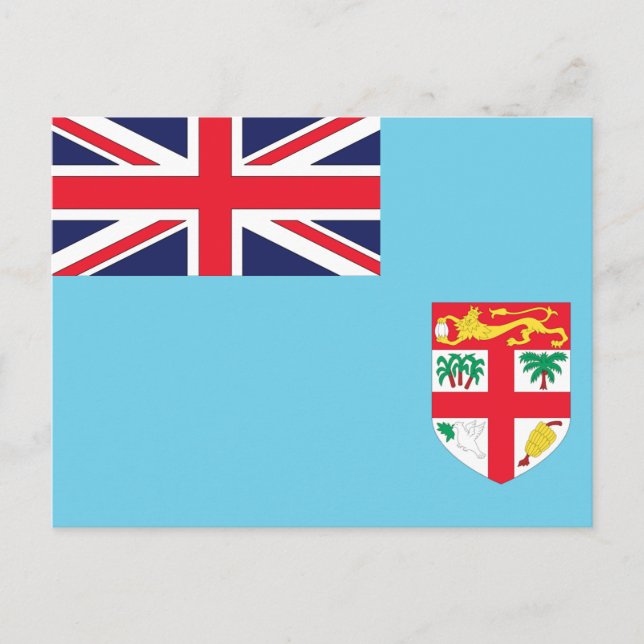 Cartão Postal Bandeira das Fiji (Frente)