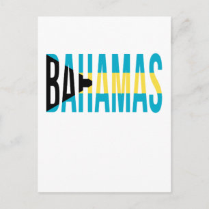 Cartão Postal Bandeira das Ilhas Bahamas Vacantes