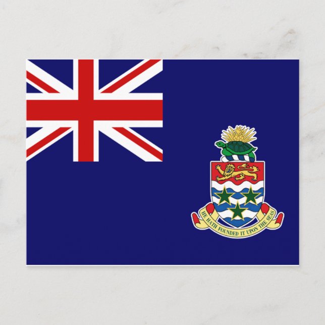 Cartão Postal Bandeira das Ilhas Cayman (Frente)