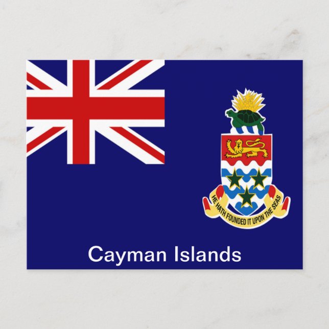 Cartão Postal Bandeira das Ilhas Cayman (Frente)