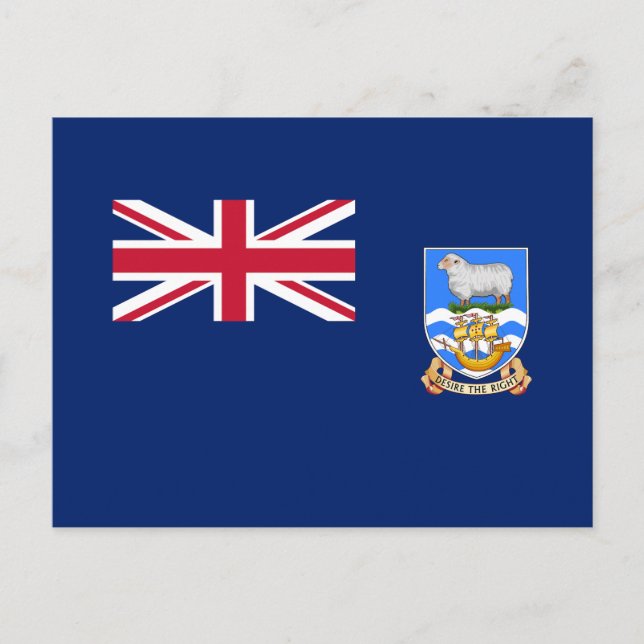 Cartão Postal Bandeira das Ilhas Falkland (Frente)