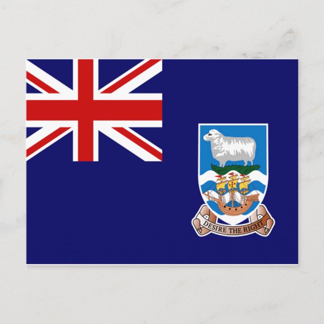 Cartão Postal Bandeira das Ilhas Falkland (Frente)