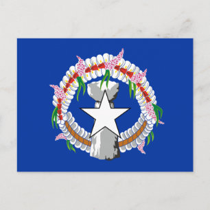 Cartão Postal Bandeira das Ilhas Marianas do Norte
