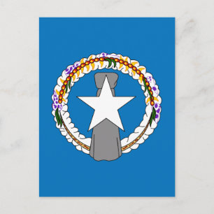 Cartão Postal Bandeira das Ilhas Marianas nortes