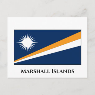 Cartão Postal Bandeira das Ilhas Marshall