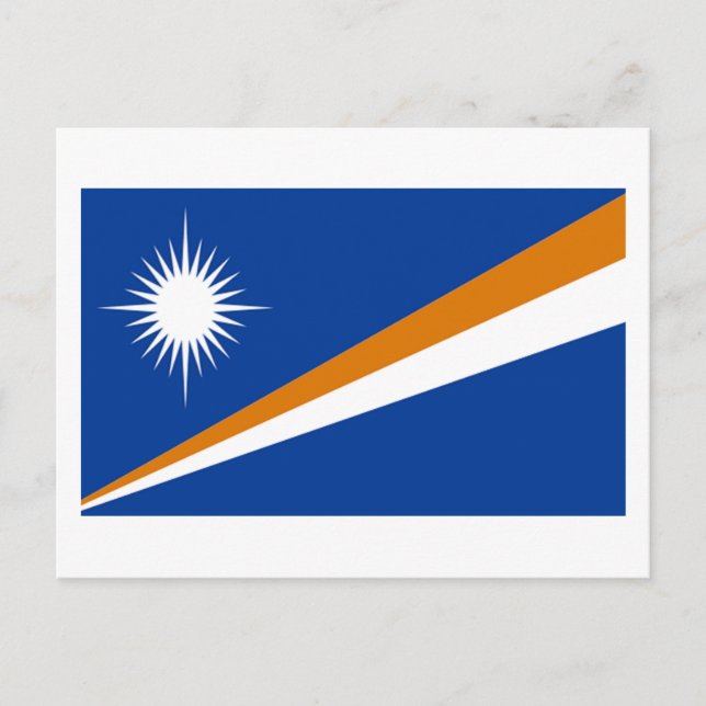 Cartão Postal Bandeira das Ilhas Marshall (Frente)