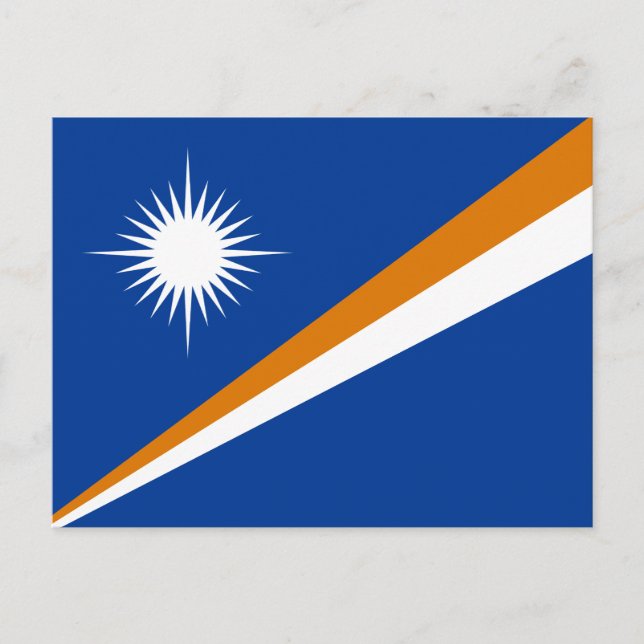 Cartão Postal Bandeira das Ilhas Marshall (Frente)