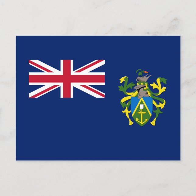Cartão Postal Bandeira das Ilhas Pitcairn (Frente)