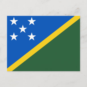 Cartão Postal Bandeira das Ilhas Salomão