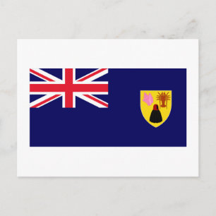 Cartão Postal Bandeira das Ilhas Turcas e Caicos