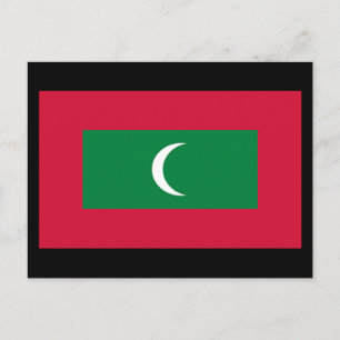 Cartão Postal Bandeira das Maldivas