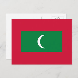 Cartão Postal Bandeira das Maldivas